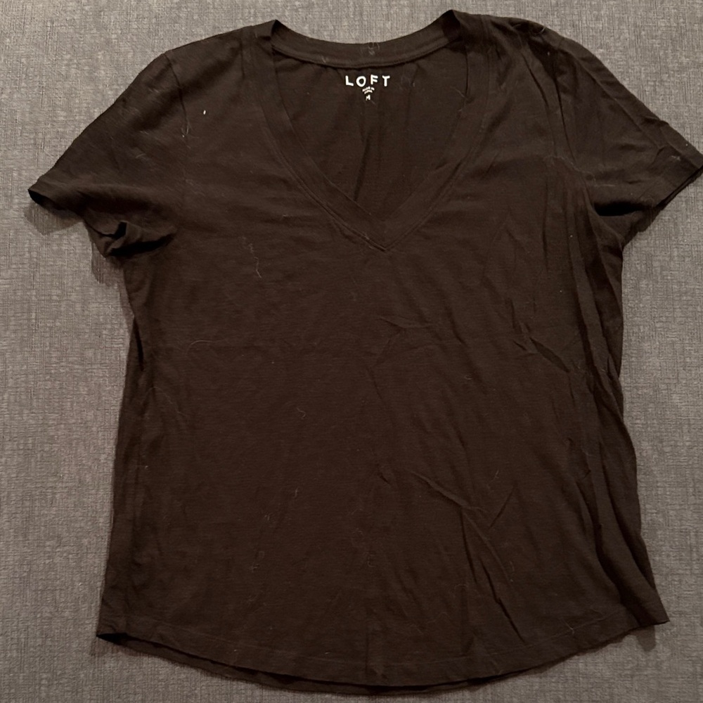 LOFT Classic Black V-Neck Tee